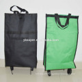 Wholesale trolley shopping bag, customized shopping trolley bag with 2 wheels